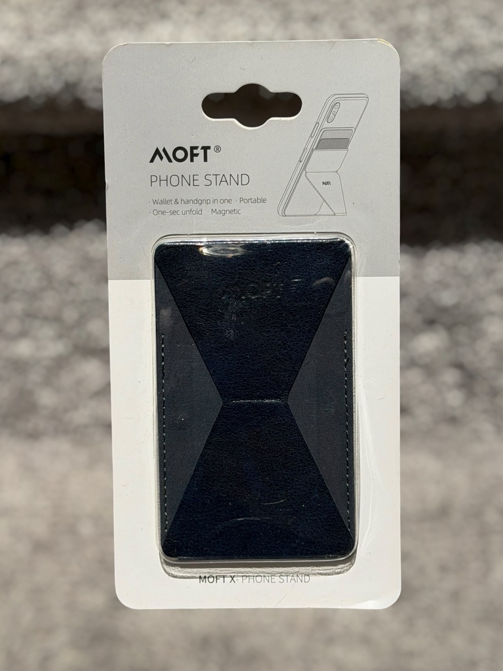 NEW MOFT X Phone Stand Wallet RFID Card Holder Navy Blue Magnetic Foldable